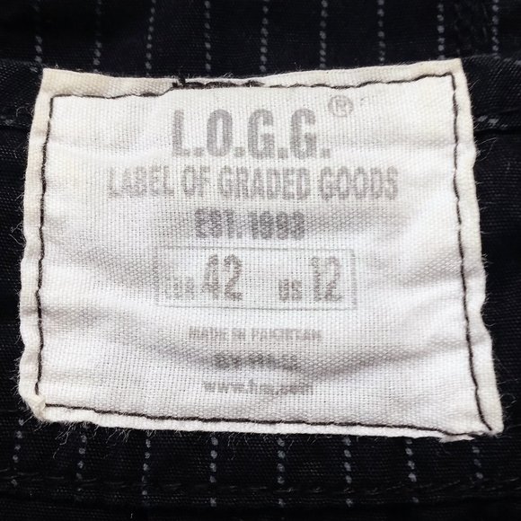 H&M Black Pinstripe Skirt With Box Pleats And Tie Belt US 12 - Picture 3 of 4